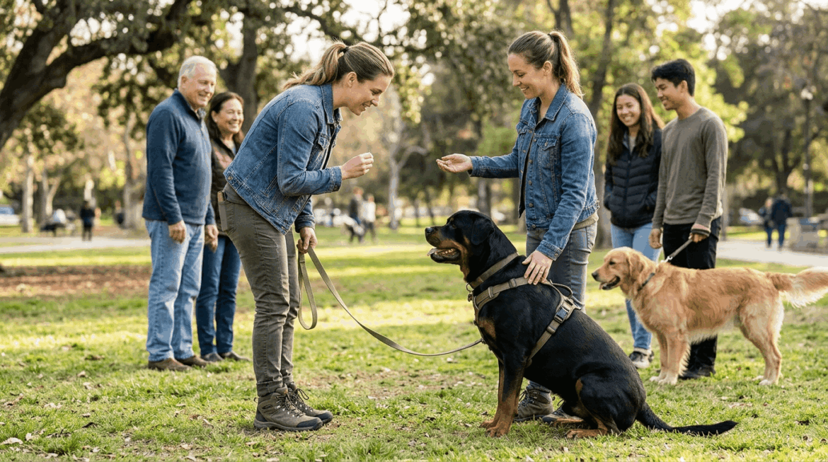 Preventing rottweiler aggression through positive socialization and gentle training methods